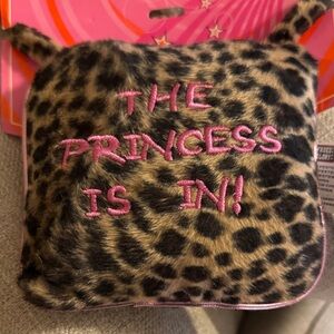 Faded Glory Leopard Print Kids Door Hanger with Pink Embroidery